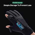 Winter Fishing Gloves 2 Finger Flip Waterproof Winter Gloves Windproof Photograph Men Women Warm Protection Fish Angling Gloves. 