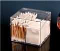 Portable Acrylic Box, Cotton Swab, Transparent Cosmetics,Portable, Cosmetics Container,Jewelry Organizer. 