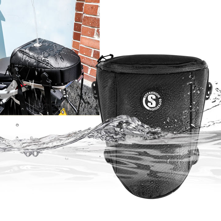Multifunction Motorcycle Rear Seat Bag Waterproof Motorcycle Tail Bag Large Capacity Motocross Rider Shoulder Bag with Raincover