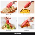 1 Piece High Temperature Resistant Nylon Stainless Steel Food Clip Outdoor BBQ Bread Clip Kitchen Utensil.