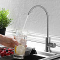Kitchen Faucet 304 Stainless Steel Water Direct Drinking Pure Water Dispenser Rotatable Sit-stand 4 Points Single Cold Faucet pen gpt. 