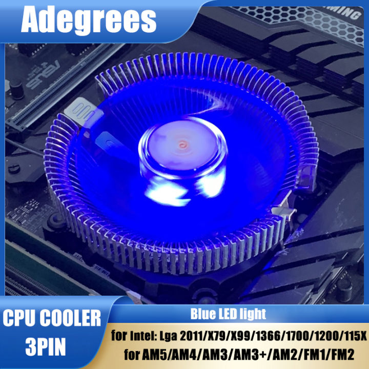 X79 CPU Air-cooled Cooler 3PIN Blue Light PC Radiator for Intel LGA1151 ...