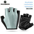 ROCKBROS Bike Gloves Half Finger Summer Breathable Anti-slip SBR Pad Shockproof MTB Road Bicycle Gloves Cycling Shorts Gloves. 