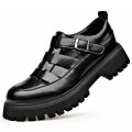 Men's Comfortable Sandals 2026 New Summer Wear Leather High-end Brand Hollow Hole Height Increased By 5cm Sandal Shoes. 