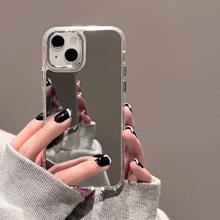 Luxury Make UP Mirror Case For Iphone 11 Case Iphone 16 Pro Max 16 Plus 13 14 15 12 16Promax 16pro XR X Xs Silicon Funda Cover