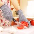 HPPE Level 5 Safety Cut-Resistant Gloves Anti Cut Proof Grey Anti-Cut Level Work Garden Butcher Gardening Handguard Kitchen Tool. 