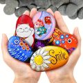 5/10pcs Flat Painting Rocks Supplies DIY Flat Stones for Painting Art Crafts Decoration Outdoor Garden Home  Vase Fillers. 