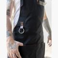 Kitchen Apron high quality For Pros Chef Waterproof Cooking Apron for Men Canvas With Pockets Fabric Barbecue Father Gift Apron.