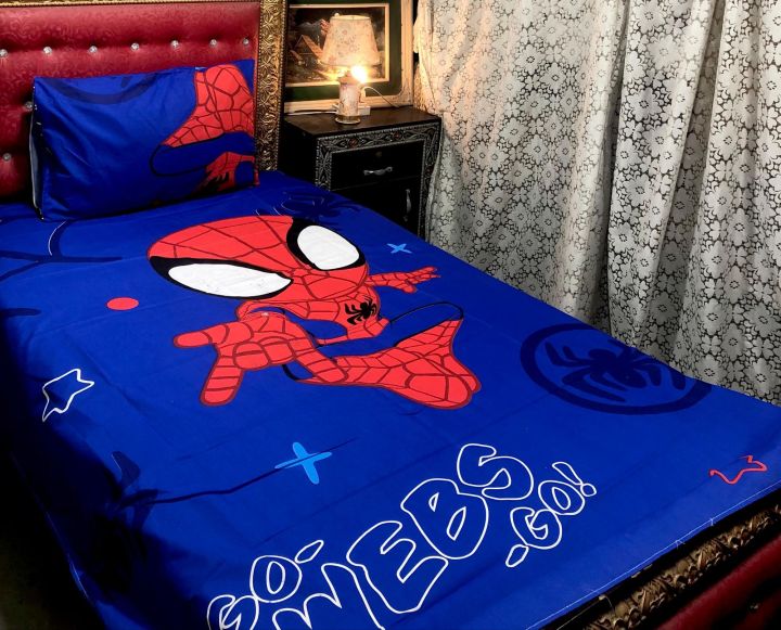 Kids%20character%20single%20bedsheet%20Spiderman%20/%20Cinderella%20/%20Sonic%20/%20ladybug%20Bedsheet%20-%20Image%206