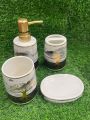 4 pices bathroom set and two colour black gold and white gold. 