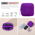 Wear-resistant Wallet Money Bag for Child Canvas Money Coin Purse Durable Waterproof with Key Ring Credit Card Holder.