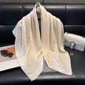 2025 Latest Spring and Autumn Women's Fashion Hijab Silky Muslim Square Sun Protection Shawl Luxury Brand Soft Female Scarf.