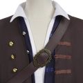 Captain Jack Sparrow Cosplay Costume Men Pirates Uniform Coat Caribbean Carnival Full Set JackSparrow Outfit. 