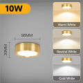 LED Ceiling Light Surface Mounted Downlight 5W 10W 15W Spot Led Light Ultra Thin 3 Color Panel Lamp for Living Room Home Decor. 