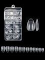 120 Pieces Upgraded Extra Short Matte Nail Tips Pre-etched Small Petite XXS Round Oval Full Cover Press on Fake Nails. 