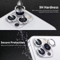 For IPhone 13 14 11 15 Pro Max Glitter Metal Camera Protector For IPhone 12 Mini Camera Protector 3PCS/Set Lens Protection Glass. 