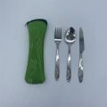 7/3 Pcs Stainless Steel Outdoor Camping Tableware Set Of Pieces Western Food Steak Knife Fork Spoon Creative Cloth Bag Portable. 