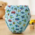 Reusable Cotton-Polyester Blend Baby Training Pants, Adjustable Leak-Proof Design, 0-18kg, Fits 0-3 Years - Animal/Car/Transport Print. 