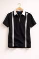 BURNOUT.PK NEW TRENDY SUMMER COLLECTION PACK OF 2 OLD MONEY STRIPES ZIPPER POLOS FOR MENS AND BOYS. 