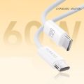 ROMOSS PD60W Dual USB-C / Type-C Data Cable Mobile Phone Laptop Fast Charging Cable 1m. 