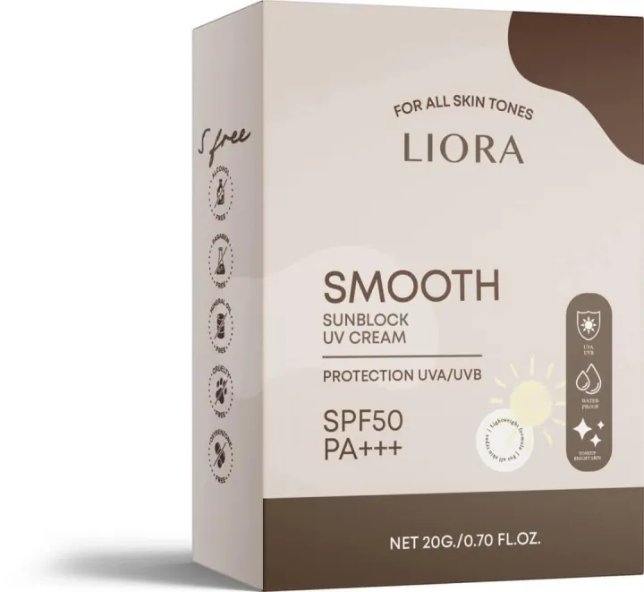Liora%20Smooth%20Sunblock%20Uv%20Cream%20Spf%2050Pa+++%20Liora%20Smooth%20Sunblock%20Uv%20Cream,%20Liora%20Sunscreen,%20Mousse%20Texture,%20All%20in%20One%20(1%20Box)%2020%20Grams.%20-%20Image%207