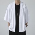 Black Kimono Men Traditional Coat Shirt Summer Beach Cardigan Yukata Unisex Women Cosplay Haori Japanese Samurai Clothing. 