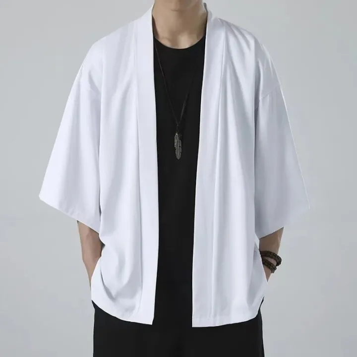 Black%20Kimono%20Men%20Traditional%20Coat%20Shirt%20Summer%20Beach%20Cardigan%20Yukata%20Unisex%20Women%20Cosplay%20Haori%20Japanese%20Samurai%20Clothing%20-%20Image%204