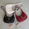 LuxeLure Glossy Crescent Bag – 2-in-1 Chic Carry by Miu Miu-Inspired Design.