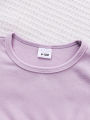 Baby Girl Spring Autumn Casual Butterfly Purple Top Floral Pants Two-Piece Set Infant Clothing Outfit. 