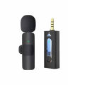 K35 Single Wireless Microphone 3.5mm Jack Lavalier Microphone for Recording Video Live Broadcast Noise Reduction Mini Wireless Mic for Android iPhone Camera Interview Vlog Podcast.