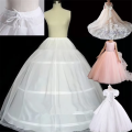3 Hoops A-line Petticoat Underskirt Crinoline Slip for Kids Children Wedding Dress.