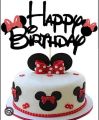 Minnie Mouse Happy Birthday Cake Topper For Birthday Decoration and Celebrations. 