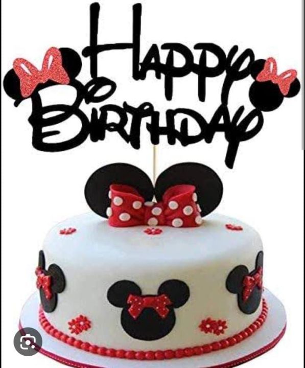 Minnie Mouse Happy Birthday Cake Topper For Birthday Decoration and Celebrations