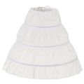 Fashion White Lace Children Skirt Petticoat 3 Hoops Adjustable Princess Skirt Tutu Skirt Steel Ring Crinoline Skirt Kids Girls.