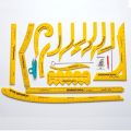 Viral Premium Yellow Tailoring Curve Scale Set – French Curve, Hip Curve, Armhole Curve, Cutting Ruler for Boutique & Sewing.