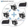 V4 PRO Motorcycle Helmet Bluetooth Intercom Headset 1200M 4 Riders Full Duplex Interphone With Fm Radio Waterproof Communicator. 