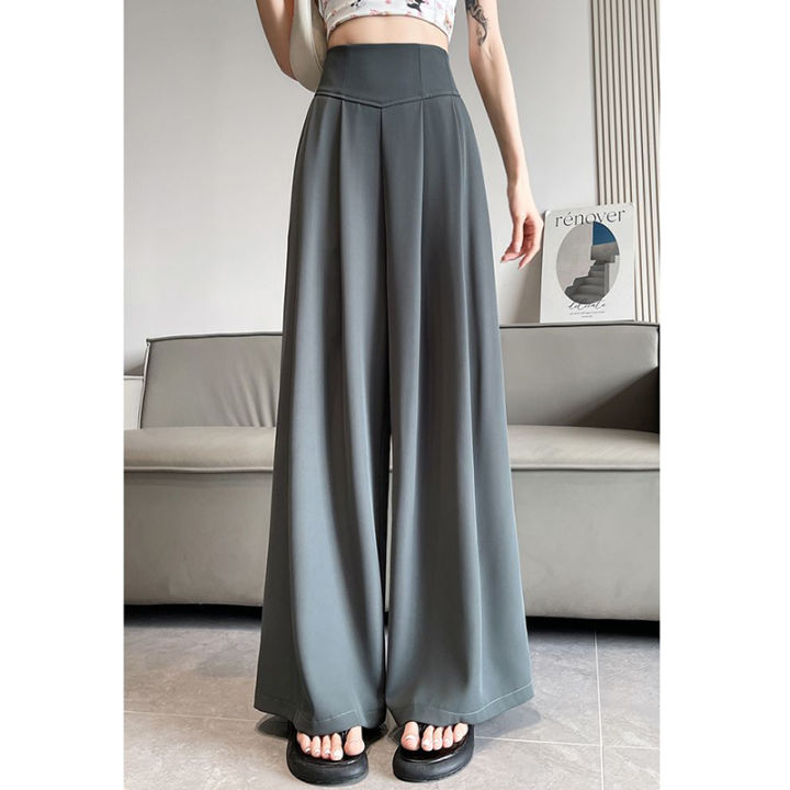 New%20Lady%20High%20Waist%20Pants%20Female%20Classic%20Suit%20Wide%20Leg%20Trousers%20Women%20Korean%20Fashion%20Comfortable%20Baggy%20Slacks%20-%20Image%202