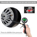 Car Tire Pressure Gauge Air Inflator EU Adapter Vehicle Tester LCD Digital Test Inflation Monitoring Manometer Motorcycle Bike. 