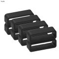  Watchbands Black Strap Loop Ring Silicone Watch Bands Accessories Holder 12 14 16 18 20 22 24 26 28 30Mm Locker 4Pcs. 