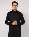 Junaid Jamshed Sticthed BLACK CASUAL KAMEEZ SHALWAR For Men And Boys -Collection:2026- Designcode: JJKS-A-33800/S26/JJ10455-CL. 