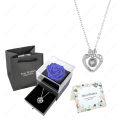 Elegant 100 Languages Projection Pendant Necklaces With Rose  Box For Women Girlfriend Wife  Valentine Jewelry. 