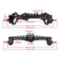 Aluminum Offset SCX10 III Portal Axle with Constant Velocity Driveshift Dual Servo Mount Steering Rod for 1/10 RC Crawler Car. 