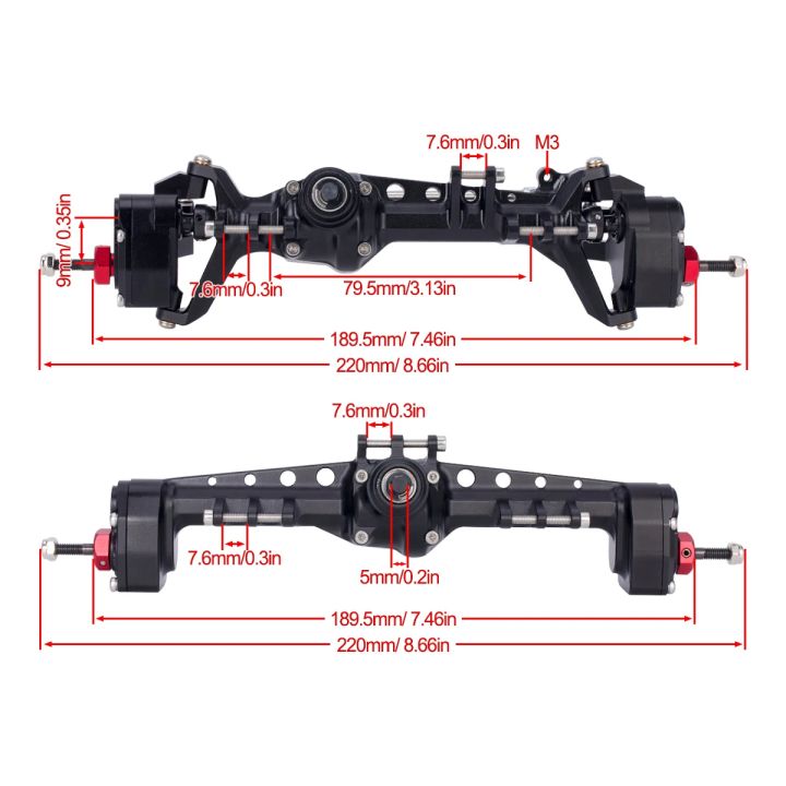 Aluminum%20Offset%20SCX10%20III%20Portal%20Axle%20with%20Constant%20Velocity%20Driveshift%20Dual%20Servo%20Mount%20Steering%20Rod%20for%201/10%20RC%20Crawler%20Car%20-%20Image%202