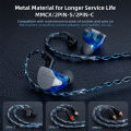 KBEAR ST12 Plus 2m 8 Core Silver-Plated Upgraded IEM Cable With 3.5/4.4mm 2PIN/QDC/MMCX Headphone Cable For KZ Gaming Headset. 
