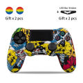 Protective Rubber cover For Sony playstation 4 Controller Silicone Case For PS4 Gamepads joystick with 2 thumbsticks Grips Caps. 