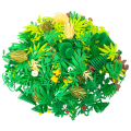 100g Plants Building Blocks DIY Toys Leaves Grasses Pine Trees Bamboo Flowers Multi-scene Construction Practical Accessories.
