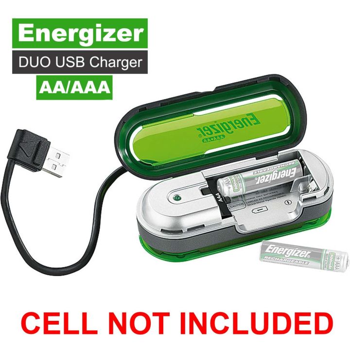 Energizer Duo USB Battery Charger for AA AAA Cell Rechargeable Batteries

(Original)