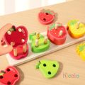 Kids Wooden Educational Toys Sorting Stacking Preschool Color Shape Fruit Classification Cognition Fishing Game Christamas . 