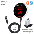 Tuya WIFI Temperature Humidity Sensor Thermometer Hygrometer Smart Life Moisture Probe For Home Plants  home alexa. 