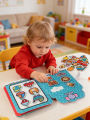 Baby Campus Quiet Book Montessori Sticker Cloth Book Early Educational Toy for Toddlers Ramadan Eid Easter.